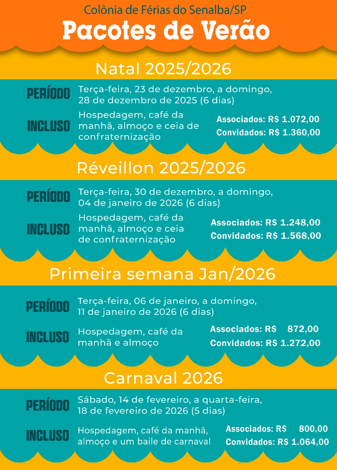 Pacotes de Verão