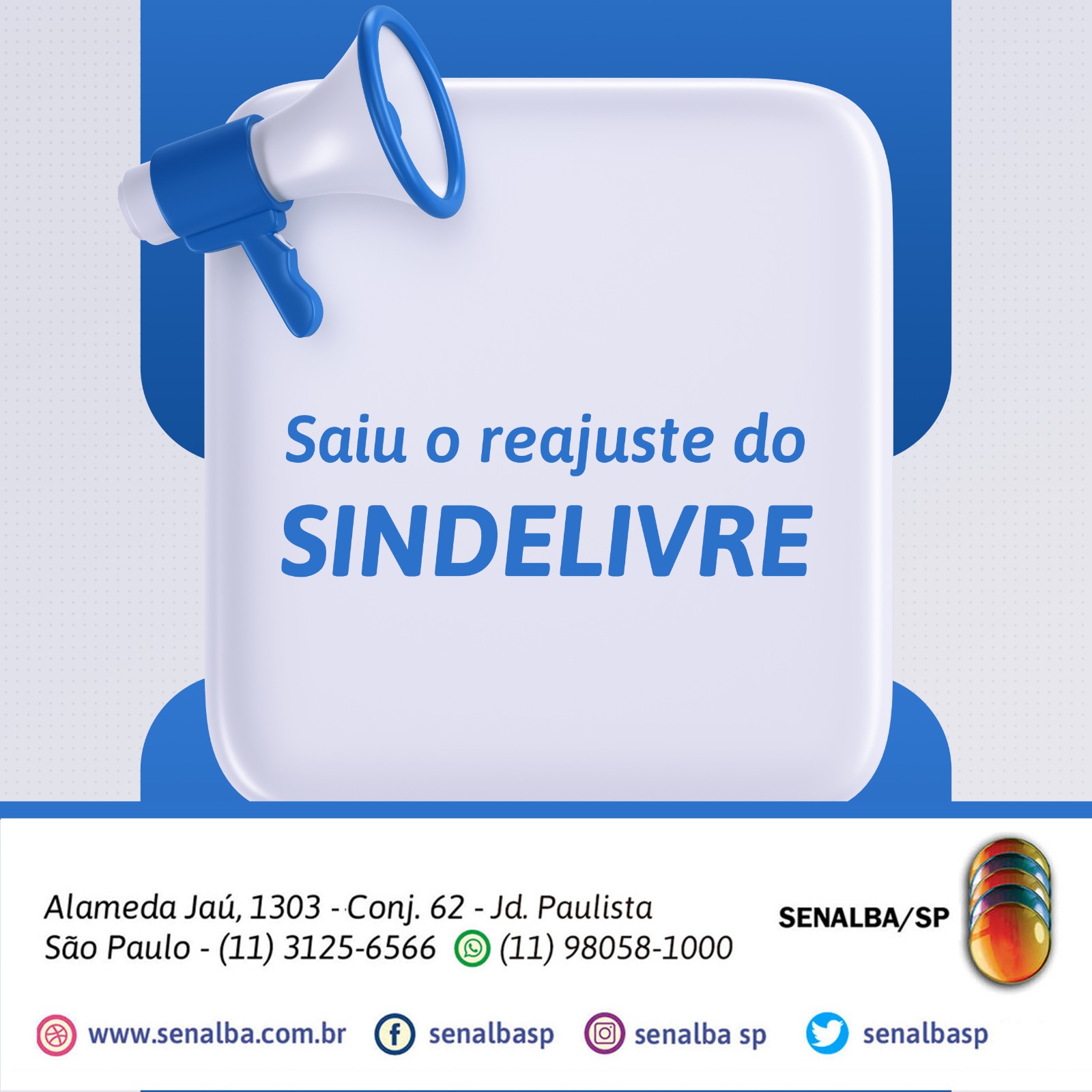 Senalba SP garante reajustes e manutenção das cláusulas sociais aos trabalhadores do Sindelivre 2023